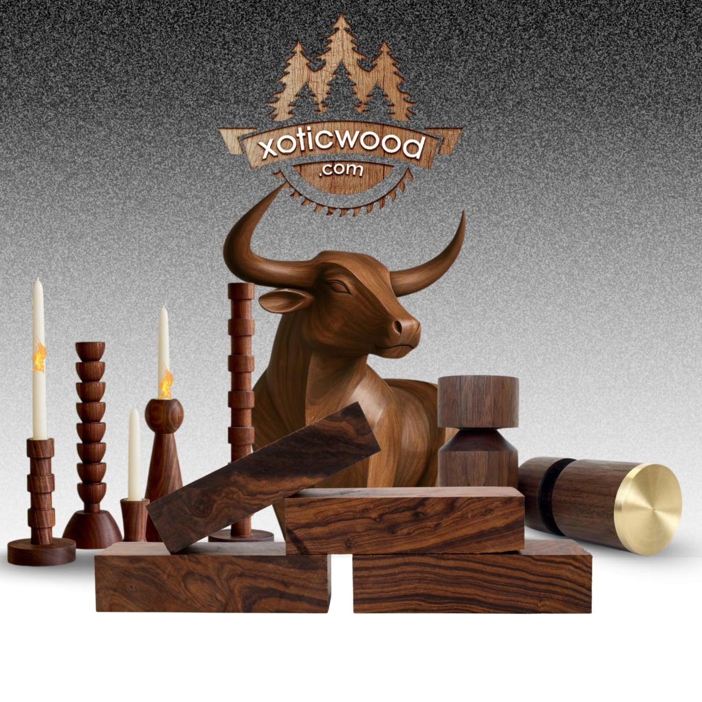 Premium DESERT IRONWOOD Blanks Burl Ball Pattern — A++ Grade Pack of 40 — Hardwood material — Exotic Wood Turning Blanks for Carving, Knife Handles Scales & Woodturning — Size 5 1/8" × 1 3/4" × 1 1/4"