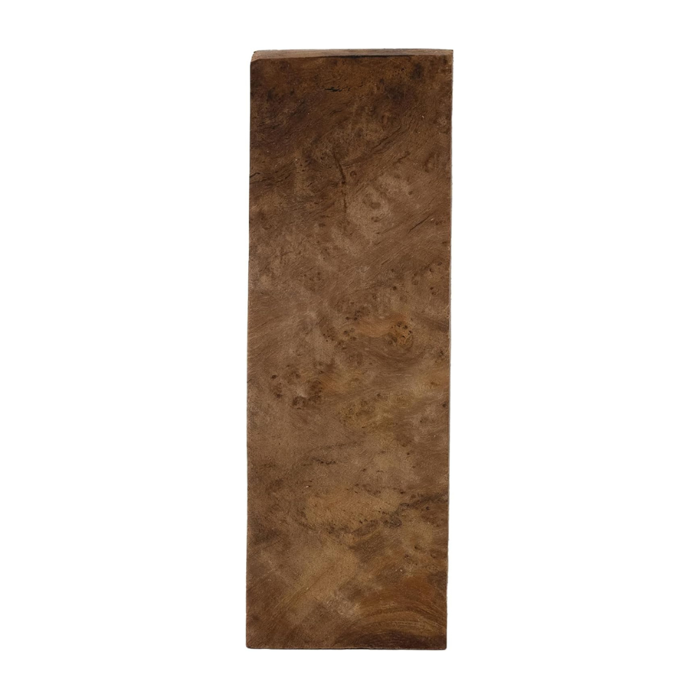 Bookmatched Teak (Burl Ball Pattern) Knife Handle Scales – Knife Handle Materials – Natural Wood Knife Scales for DIY Crafts – Size 5 1/8 x 1 3/4 x 1/2 inches – 1 Pair