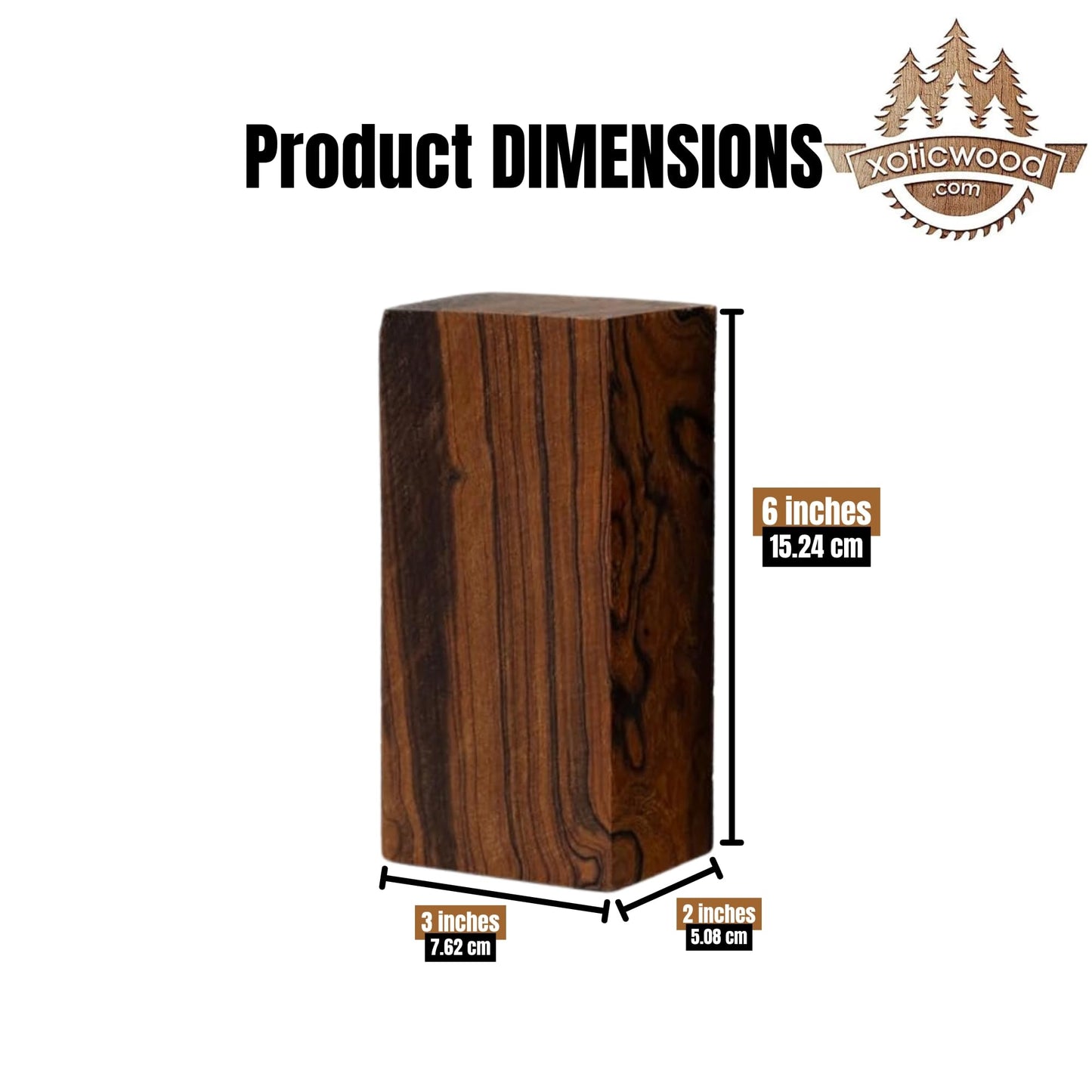 Hardwood Ironwood Blanks, Exotic Wood – Woodchucks Wood – Hardwood Lumber – Natural Wood for DIY Crafts – Ironwood Lumber Turning Blanks – Size 6 x 3 x 2 inches – Pack of 5