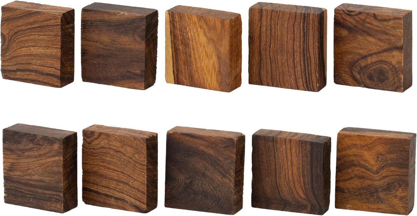 Rings Ironwood Blanks – Wood Ring Materials for Wood Jewelry Ring Making – Wood Blanks Ring Craft – Wood Blanks for DIY – Size 1.5 x 1.5 x 0.5 inches – Pack of 10