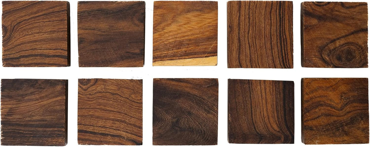 Rings Ironwood Blanks – Wood Ring Materials for Wood Jewelry Ring Making – Wood Blanks Ring Craft – Wood Blanks for DIY – Size 1.5 x 1.5 x 0.5 inches – Pack of 10