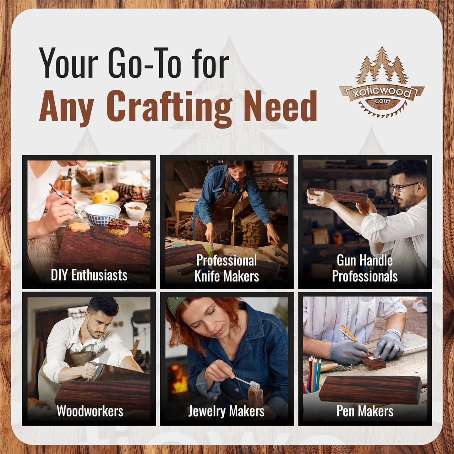 IECAP LLC 4 Pieces Ironwood Knife Scales - Natural Wood Knife Handle Material – Knife handle Scales for DIY Crafts - Size 4.72 x 1.57 x 0.39 Inch