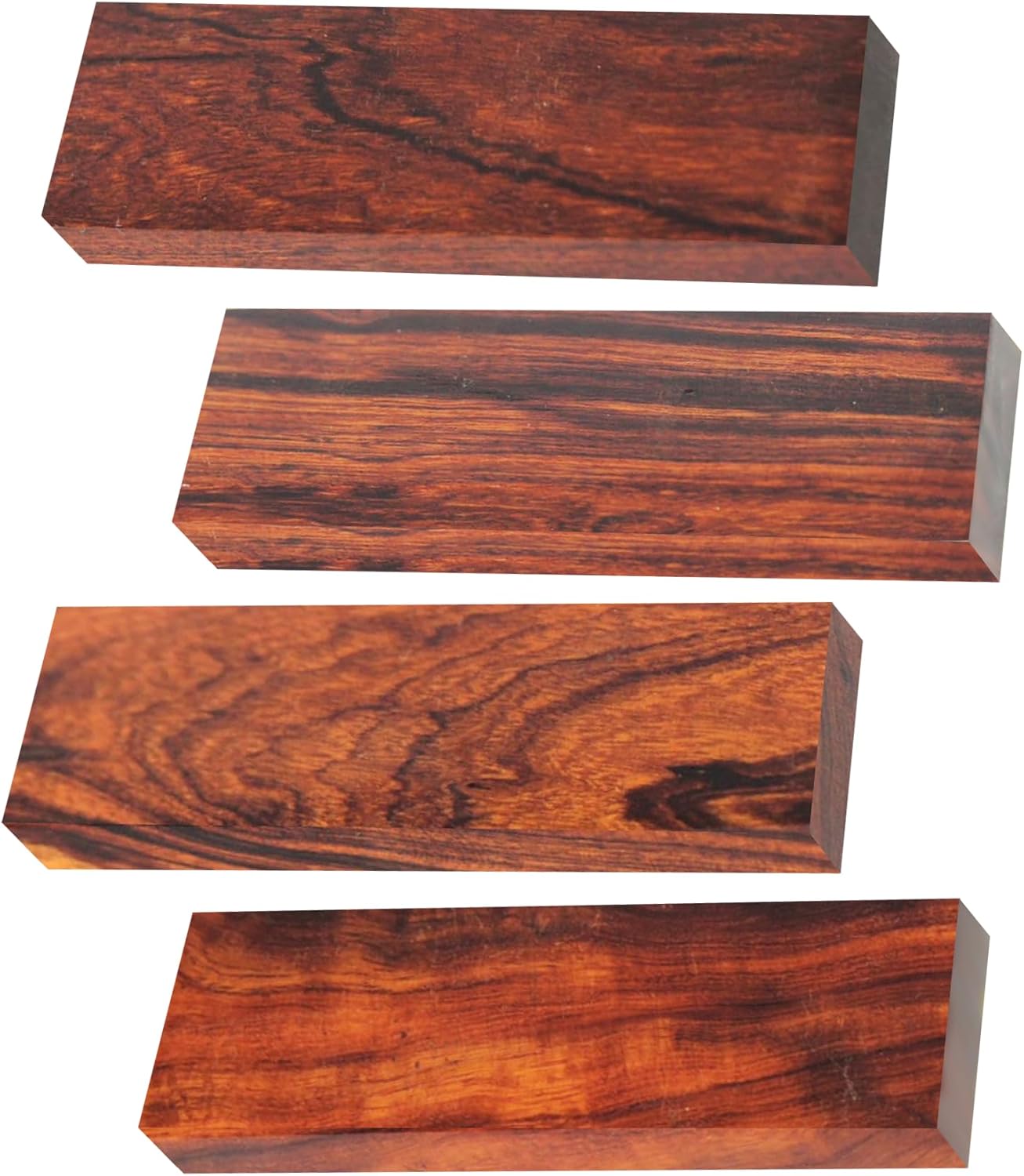 IECAP LLC 4 Pieces Ironwood Knife Scales - Natural Wood Knife Handle Material – Knife handle Scales for DIY Crafts – Size 5.12 x 1.77 x 0.51 Inch