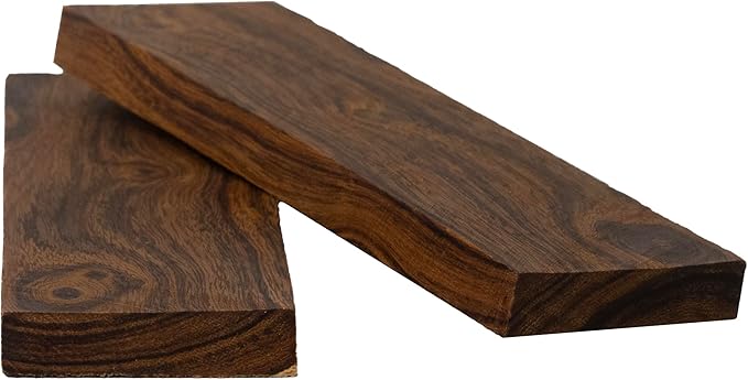 IECAP LLC Bookmatched Ironwood Knife Scales – Knife Makers Material – Exotic Wood Knife Handle Scales Materials – Natural Wood Knives Scales for DIY Craft – 5 1/8 x 1 3/4 x 1/2 Inches – 1 Pai