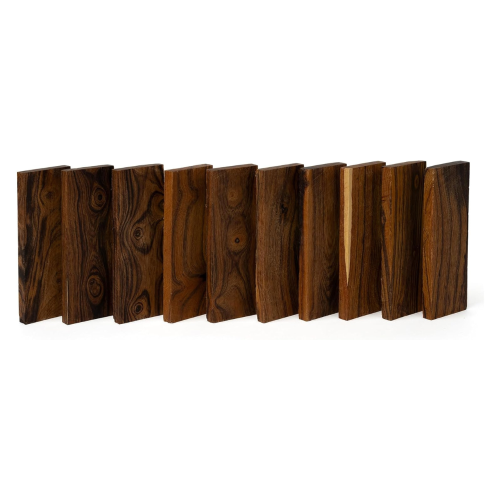 Hardwood Ironwood Blanks, Exotic Wood – Woodchucks Wood – Hardwood Lumber – Natural Wood for DIY Crafts – Ironwood Lumber Turning Blanks – Size 5 1/8 x 1 1/4 x 3/8 inches, Pack of 10