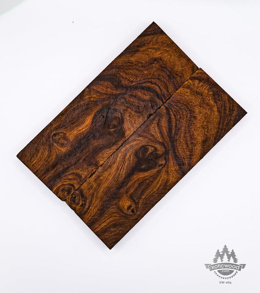 Rare Desert Ironwood knife Scales 1 Pair – Hand-Selected Exotic Hardwood with Unique Burl & Grain Patterns A++ Grade Premiu- Knife Handle Blanks – Size 5 1/8 x 1 3/4 x 1/2 inches