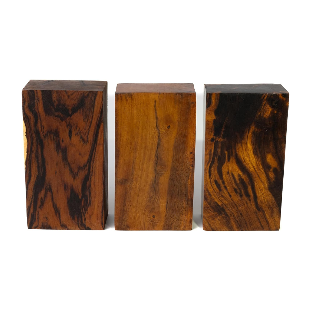 Hardwood Ironwood Blanks, Exotic Wood – Woodchucks Wood – Hardwood Lumber – Natural Wood for DIY Crafts – Ironwood Lumber Turning Blanks – Size 5.5 x 3 x 1.75 inches – Pack of 3