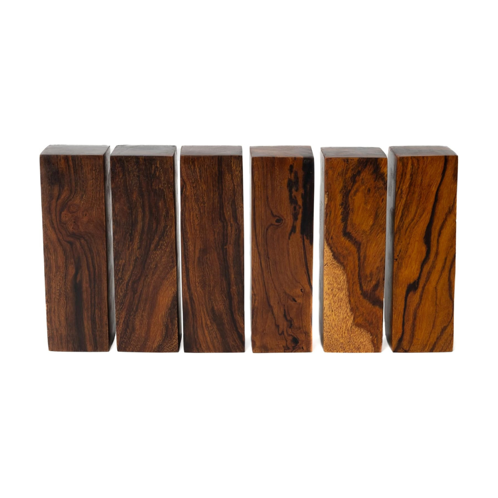 Hardwood Ironwood Blanks, Exotic Wood – Woodchucks Wood – Hardwood Lumber – Natural Wood for DIY Crafts – Ironwood Lumber Turning Blanks – Size 5 x 1.5 x 1.5 inches – Pack of 6