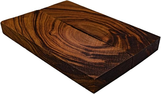 Rare Desert Ironwood knife Scales 1 Pair – Hand-Selected Exotic Hardwood with Unique Burl & Grain Patterns A++ Grade Premiu- Knife Handle Blanks – Size 5 1/8 x 1 3/4 x 1/2 inches