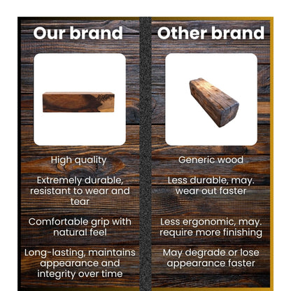 Premium Desert Ironwood Blanks — Pack of 40 — Hardwood Material — Exotic Wood Turning Blanks for Carving, Knife Handles Scales & Woodturning — Size 5 1/8" × 1 3/4" × 1 1/4"