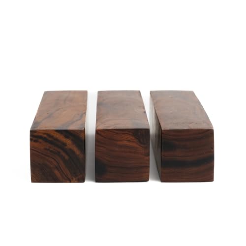 IECAP LLC Hardwood Ironwood Blanks, Exotic Wood – Woodchucks Wood – Hardwood Lumber – Natural Wood for DIY Crafts – Ironwood Lumber Turning Blanks – Size 6 x 1.5 x 1.5 inches – Pack of 3