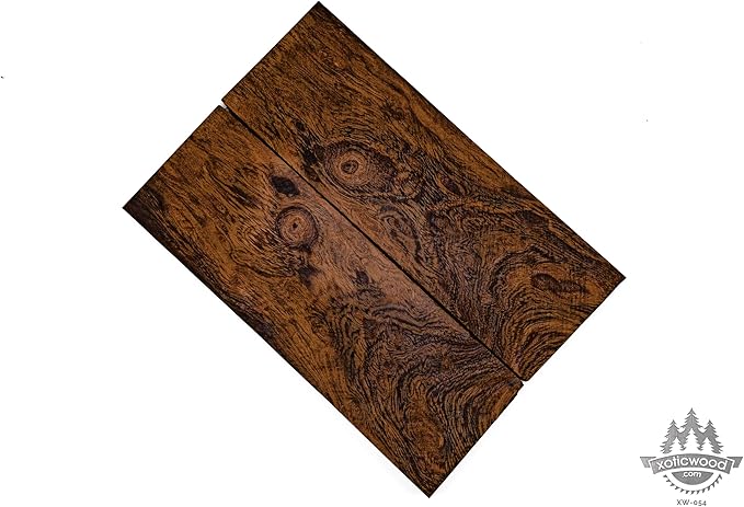 Rare Desert Ironwood knife Scales 1 Pair – Hand-Selected Exotic Hardwood with Unique Burl & Grain Patterns A++ Grade Premiu- Knife Handle Blanks – Size 5 1/8 x 1 3/4 x 1/2 inches