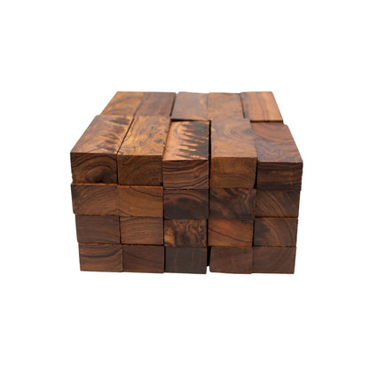 Premium Desert Ironwood Blanks — Pack of 40 — Hardwood Material — Exotic Wood Turning Blanks for Carving, Knife Handles Scales & Woodturning — Size 5 1/8" × 1 3/4" × 1 1/4"