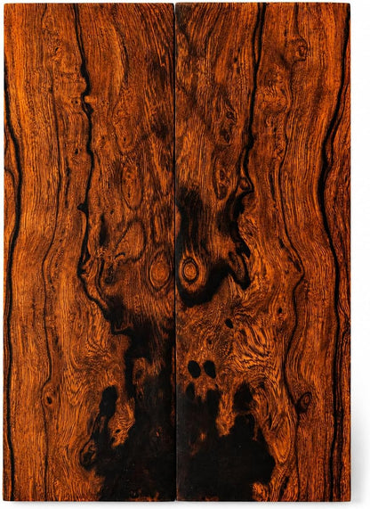 Bookmatched Ironwood Knife Handle Scales – Natural Wood Knife Scales – Knife Scales for DIY Crafts – Ironwood Knife Handle Material – Size 10.5 x 3.5 x 0.5 inches – 1 Pair