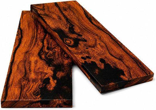 Bookmatched Ironwood Knife Handle Scales – Natural Wood Knife Scales – Knife Scales for DIY Crafts – Ironwood Knife Handle Material – Size 10.5 x 3.5 x 0.5 inches – 1 Pair