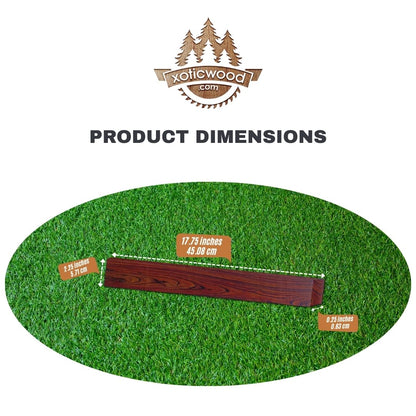 IECAP LLC Cocobolo Wood Guitar Fretboard Blanks Fingerboard Neck for Acoustic Guitars Diy Cigar box Electric Accessories Replacement Parts Fret Finger board Blank 18” x 2.5” x 0.25”