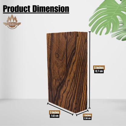 IECAP LLC Desert Ironwood Blanks — Grade B, Pack of 1 — Exotic Hard Wood Block for Woodworking, Carving, Turning Blanks, Handle Scales, Art and DIY Crafts — Natural Hardwood Lumber — 5 x 3 x 1 Inches