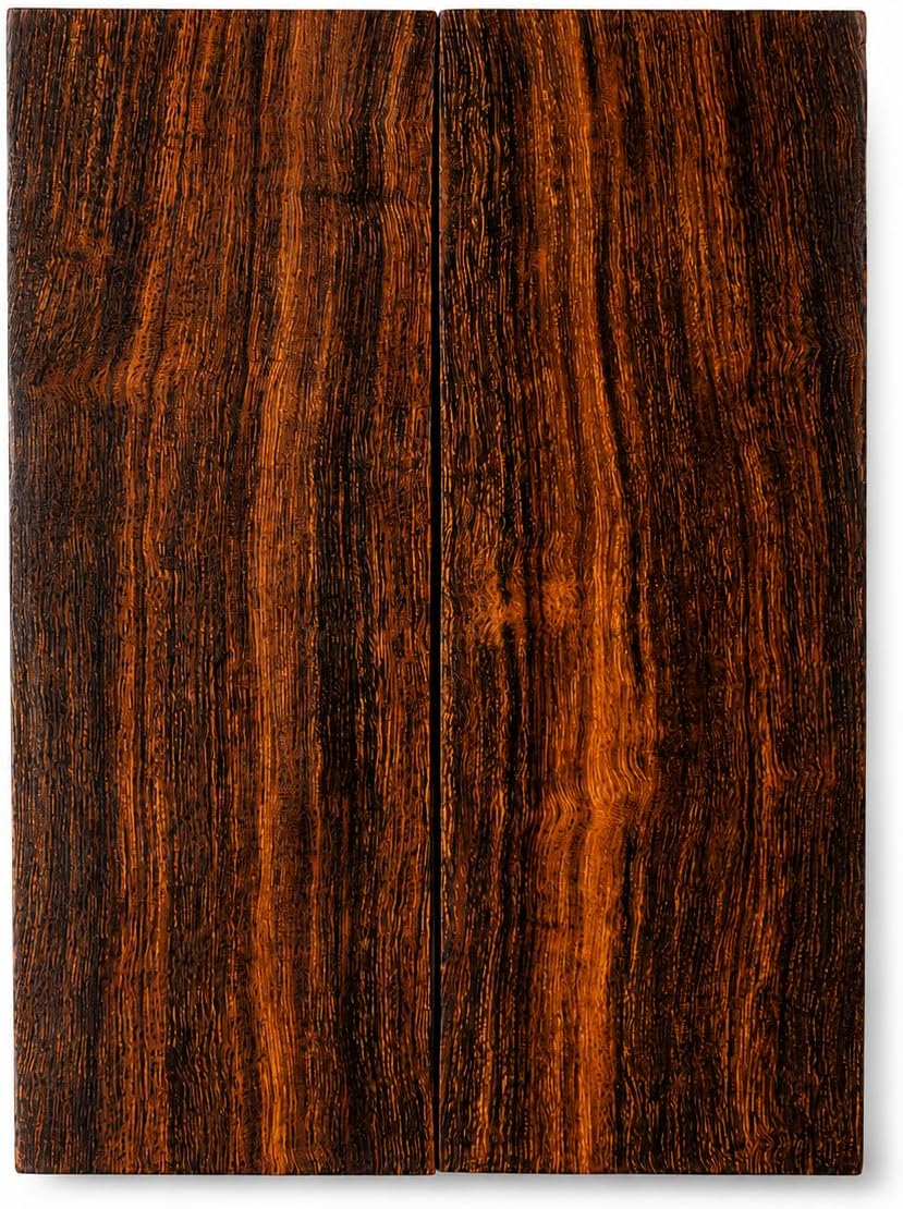Bookmatched Ironwood Knife Handle Scales – Natural Wood Knife Scales – Knife Scales for DIY Crafts – Ironwood Knife Handle Material – Size 6 x 2 x 0.5 inches – 1 Pair