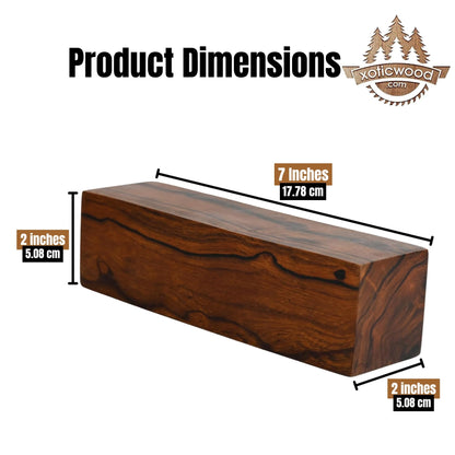 Hardwood Ironwood Blanks, Exotic Wood – Woodchucks Wood – Hardwood Lumber – Natural Wood for DIY Crafts – Ironwood Lumber Turning Blanks – Size 7 x 2 x 2 inches – Pack of 1