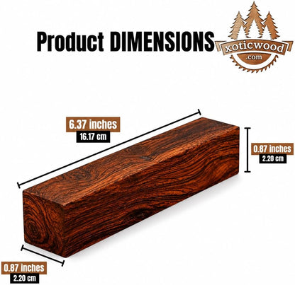 Exotic Ironwood Pen Blanks Kit from The Sonoran Desert. (10 Large Pieces) Dimensions 6 3/8 x 7/8 x 7/8 in.