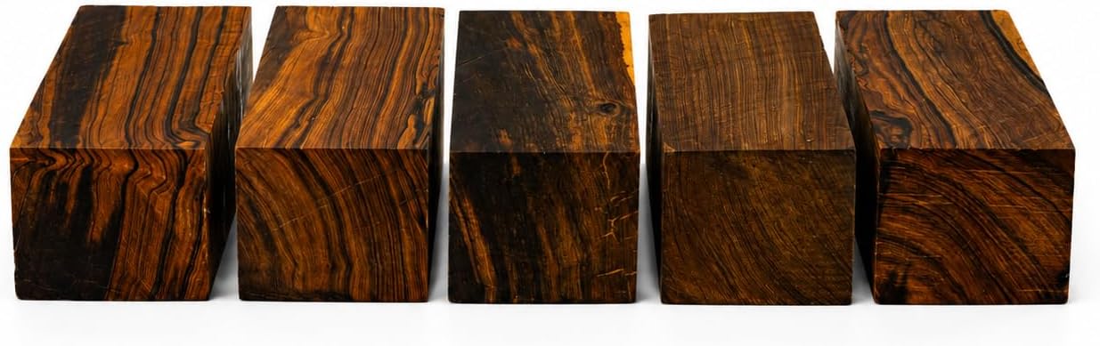 Hardwood Ironwood Blanks, Exotic Wood – Woodchucks Wood – Hardwood Lumber – Natural Wood for DIY Crafts – Ironwood Lumber Turning Blanks – Size 6 x 3 x 2 inches – Pack of 5