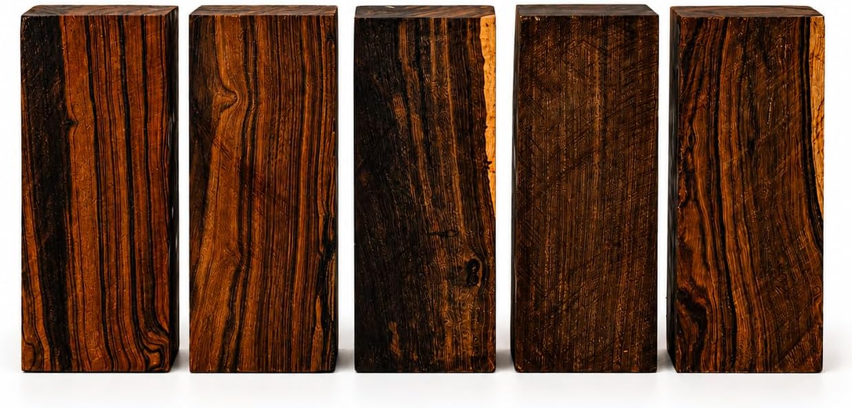 Hardwood Ironwood Blanks, Exotic Wood – Woodchucks Wood – Hardwood Lumber – Natural Wood for DIY Crafts – Ironwood Lumber Turning Blanks – Size 6 x 3 x 2 inches – Pack of 5