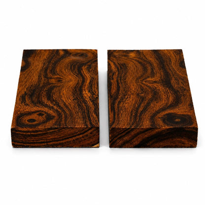 IECAP LLC Bookmatched Ironwood Knife Scales – Knife Makers Material – Exotic Wood Knife Handle Scales Materials – Natural Wood Knives Scales for DIY Craft – 5 1/8 x 1 3/4 x 1/2 Inches – 1 Pai