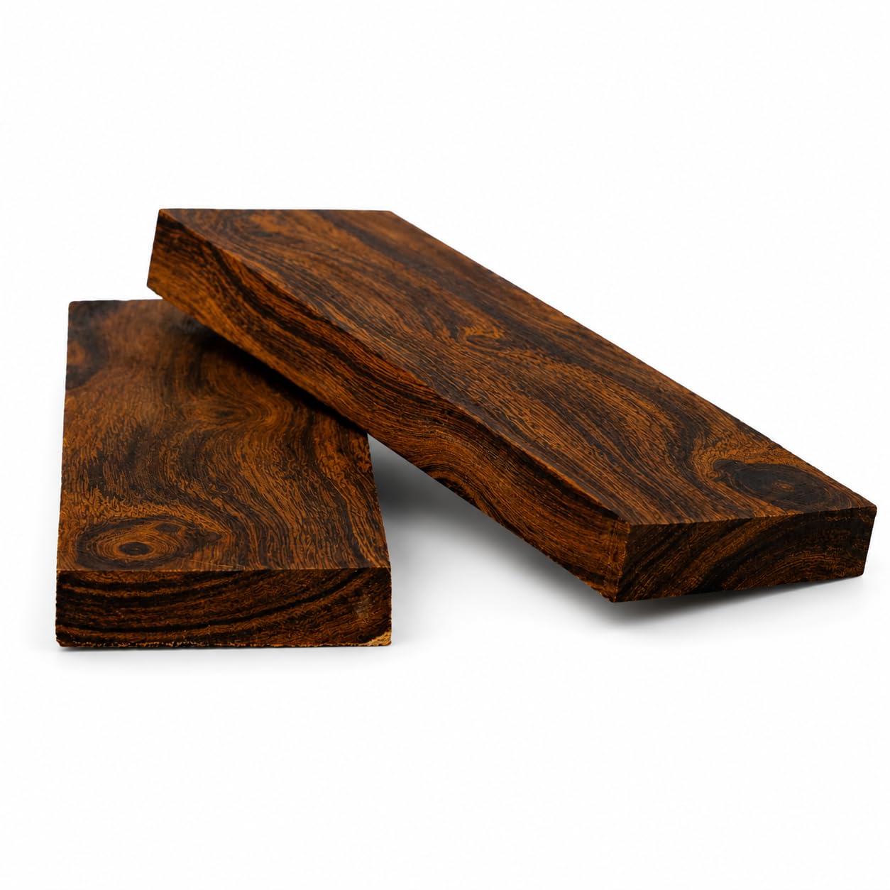IECAP LLC Bookmatched Ironwood Knife Scales – Knife Makers Material – Exotic Wood Knife Handle Scales Materials – Natural Wood Knives Scales for DIY Craft – 5 1/8 x 1 3/4 x 1/2 Inches – 1 Pai