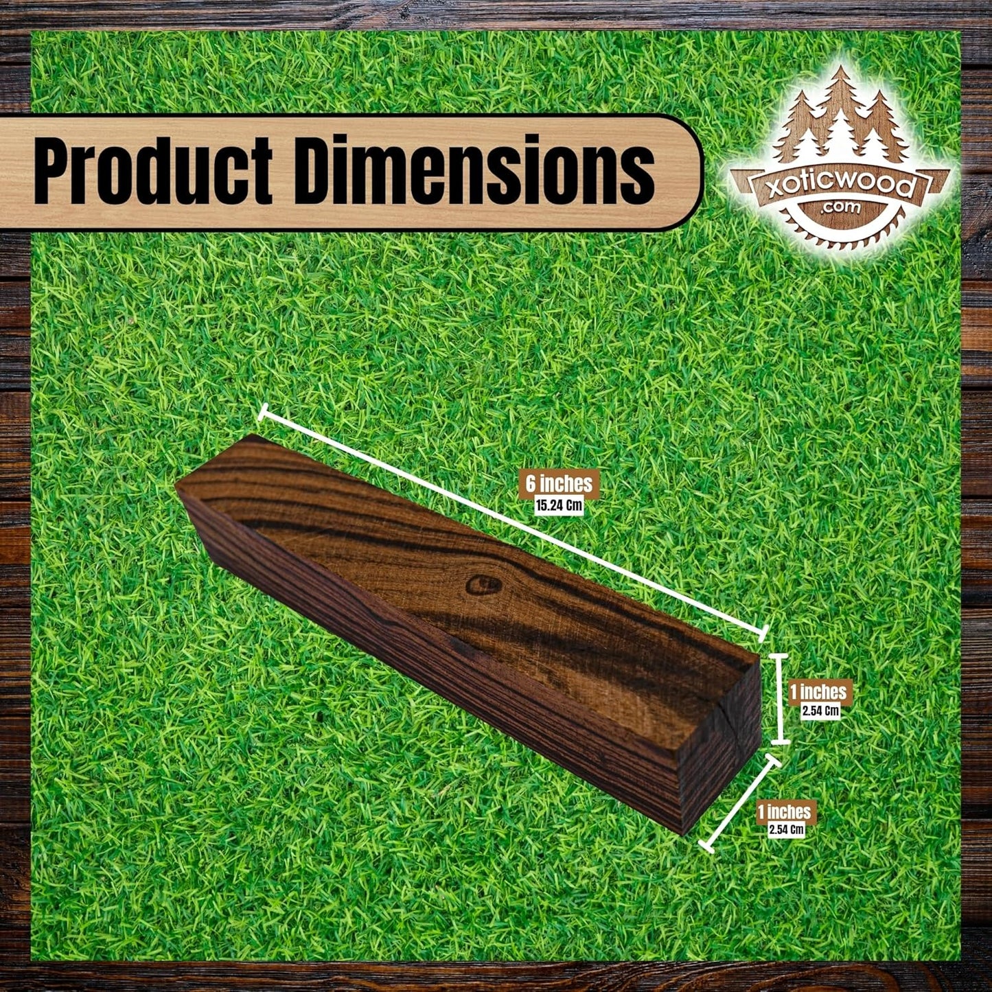 IECAP LLC Desert Ironwood Pen Blanks – Exotic Wood Pen Blanks for Woodworking and Woodturning – Pen Turning Supplies for DIY Pen Crafts - Size 6 x 1 x 1 In - Pack of 10