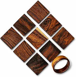 Pack of 10 Rings Ironwood Blanks – Wood Ring Materials for Wood Jewelry Ring Making – Wood Blanks Ring Craft – Wood Blanks for DIY