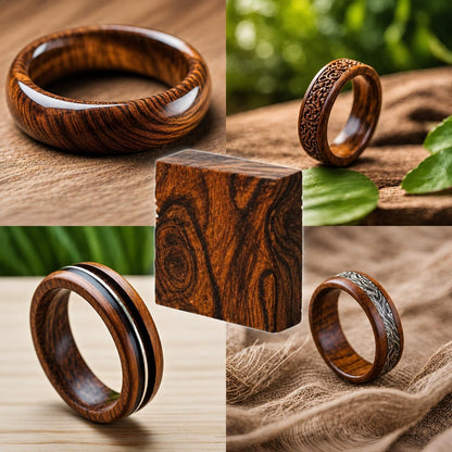 Pack of 10 Rings Ironwood Blanks – Wood Ring Materials for Wood Jewelry Ring Making – Wood Blanks Ring Craft – Wood Blanks for DIY