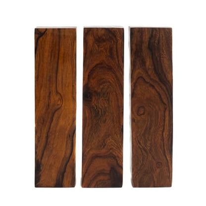 IECAP LLC Hardwood Ironwood Blanks, Exotic Wood – Woodchucks Wood – Hardwood Lumber – Natural Wood for DIY Crafts – Ironwood Lumber Turning Blanks – Size 6 x 1.5 x 1.5 inches – Pack of 3