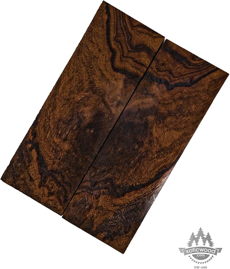 Rare Desert Ironwood knife Scales 1 Pair – Hand-Selected Exotic Hardwood with Unique Burl & Grain Patterns A++ Grade Premiu- Knife Handle Blanks – Size 5 1/8 x 1 3/4 x 1/2 inches
