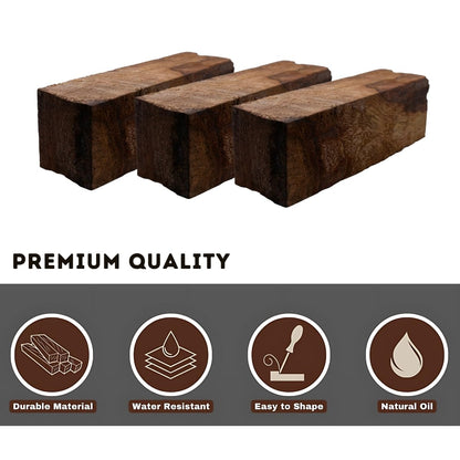 IECAP LLC Black Mango Wood Blanks Pack of 1 – Exotic Hardwood Blanks for Woodturning, Carving, DIY Crafts, Knife Handles, Pens & Art Projects – Natural Carving Wood Lumber– 5 1/8 x 1 3/4 x 1 1/4 in