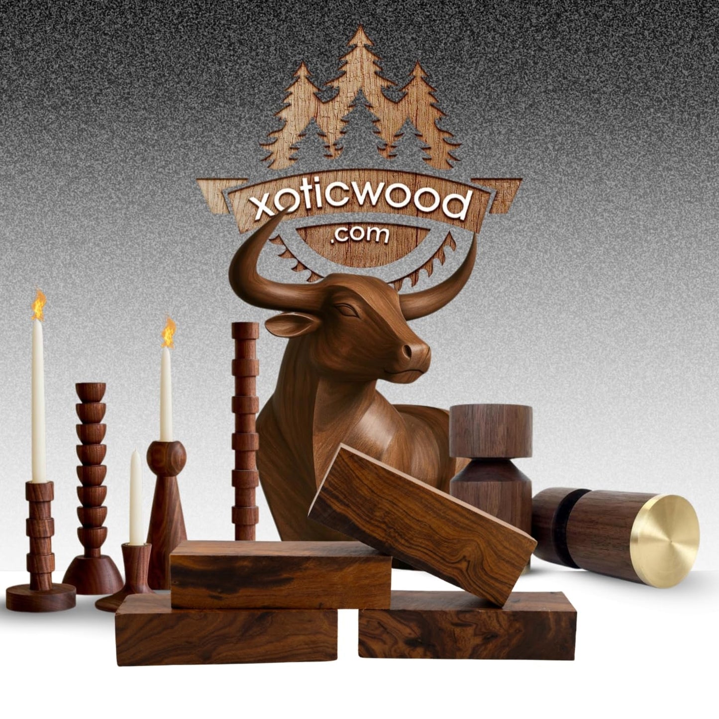 Premium Desert Ironwood Blanks — Pack of 40 — Hardwood Material — Exotic Wood Turning Blanks for Carving, Knife Handles Scales & Woodturning — Size 5 1/8" × 1 3/4" × 1 1/4"