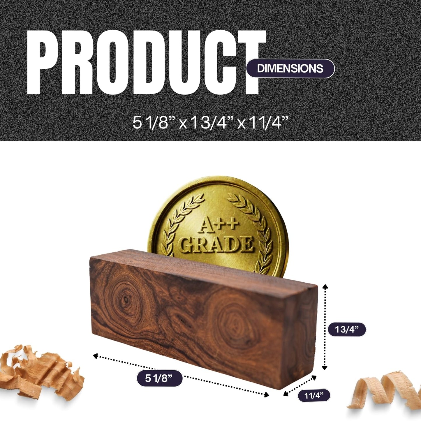Premium DESERT IRONWOOD Blanks Burl Ball Pattern — A++ Grade Pack of 40 — Hardwood material — Exotic Wood Turning Blanks for Carving, Knife Handles Scales & Woodturning — Size 5 1/8" × 1 3/4" × 1 1/4"