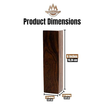 IECAP LLC Hardwood Ironwood Blanks, Exotic Wood – Woodchucks Wood – Hardwood Lumber – Natural Wood for DIY Crafts – Ironwood Lumber Turning Blanks – Size 6 x 1.5 x 1.5 inches – Pack of 3
