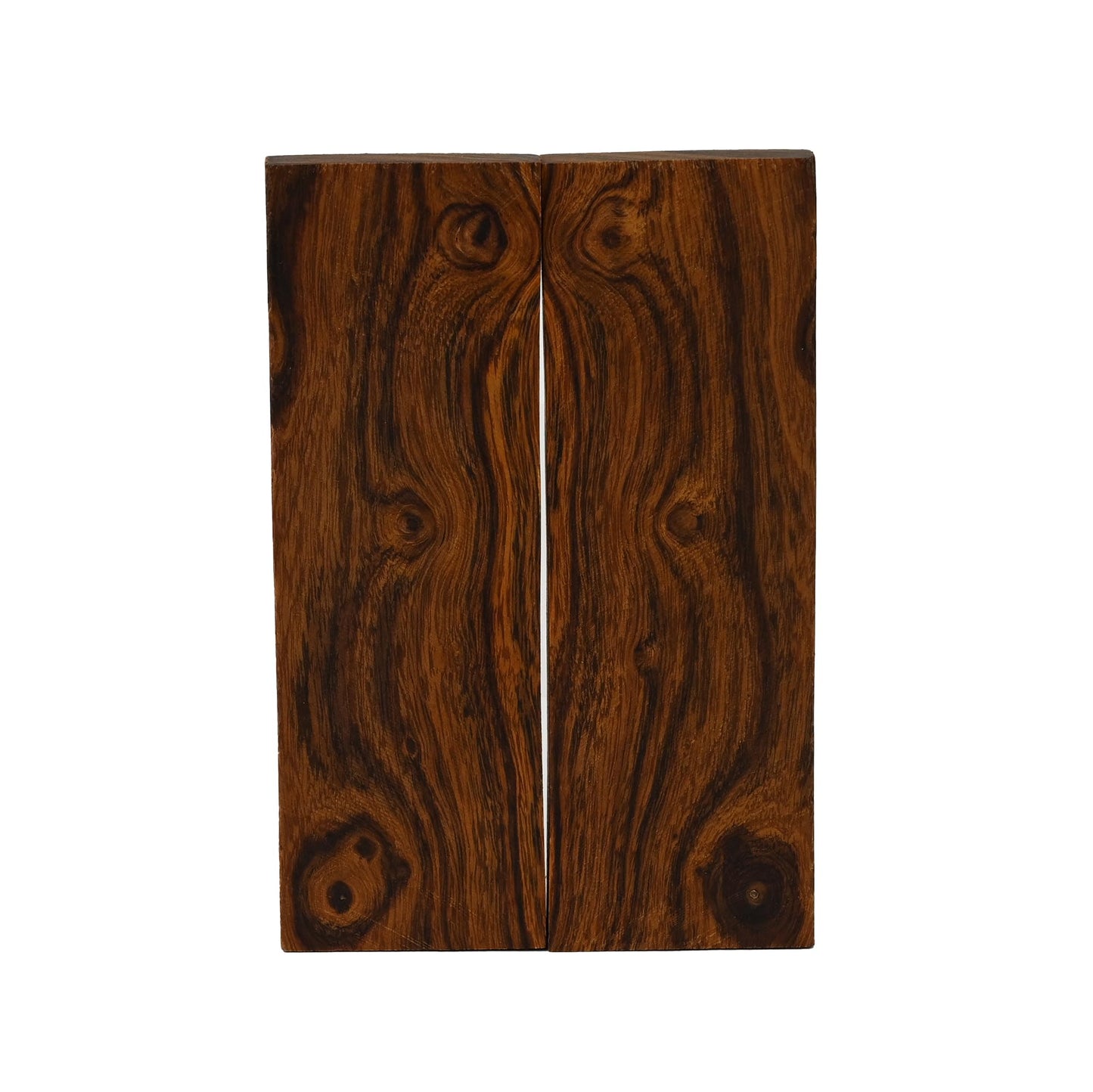 IECAP LLC Bookmatched Ironwood Knife Handle Scales — Grade B, 1 Pair — Exotic Wood Knife Handle Materials — Natural Wood Knives Maker Scale Blanks for DIY Craft — 5 1/8 x 1 3/4 x 1/2 In