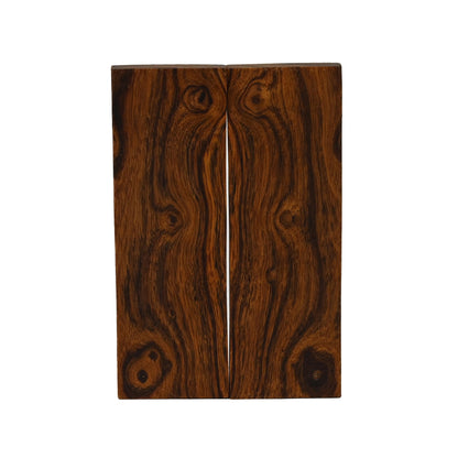 IECAP LLC Bookmatched Ironwood Knife Handle Scales — Grade B, 1 Pair — Exotic Wood Knife Handle Materials — Natural Wood Knives Maker Scale Blanks for DIY Craft — 5 1/8 x 1 3/4 x 1/2 In