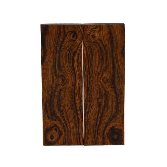 IECAP LLC Bookmatched Ironwood Knife Handle Scales — Grade B, 1 Pair — Exotic Wood Knife Handle Materials — Natural Wood Knives Maker Scale Blanks for DIY Craft — 5 1/8 x 1 3/4 x 1/2 In