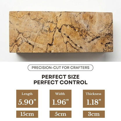 Spalted Tamarind Exotic Hardwood Blanks – Stabilized Wood for Pen Turning - Knife Scales & DIY Woodturning – 5.90 x 1.96 x 1.18 in