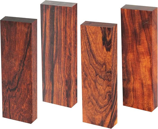 IECAP LLC 4 Pieces Ironwood Knife Scales - Natural Wood Knife Handle Material – Knife handle Scales for DIY Crafts – Size 5.12 x 1.77 x 0.51 Inch