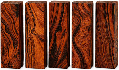Hardwood Ironwood Blanks, Exotic Wood – Woodchucks Wood – Hardwood Lumber – Natural Wood for DIY Crafts – Size 5 1/8 x 1 3/4 x 1 1/4 inches - Pack of 5
