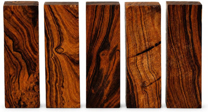 Hardwood Ironwood Blanks, Exotic Wood – Woodchucks Wood – Hardwood Lumber – Natural Wood for DIY Crafts – Size 5 1/8 x 1 3/4 x 1 1/4 inches - Pack of 5