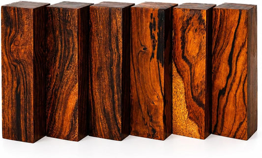 Hardwood Ironwood Blanks, Exotic Wood – Woodchucks Wood – Hardwood Lumber – Natural Wood for DIY Crafts – Ironwood Lumber Turning Blanks – Size 5 x 1.5 x 1.5 inches – Pack of 6