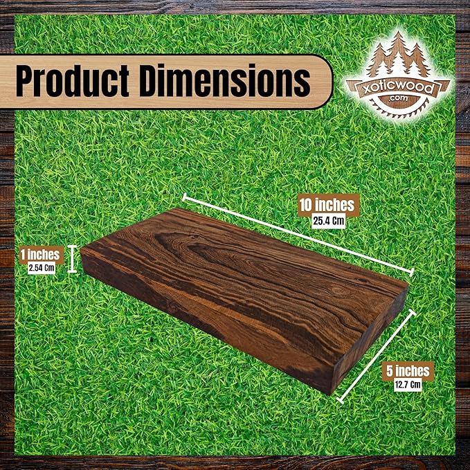 IECAP LLC Hardwood Desert Ironwood Scales, Exotic Wood Scales – Hardwood Lumber – Natural Wood for Woodworking, Woodturning, Carving - Diy Arts and Crafts – Turning Scales Kit - Size 10 x 5 x 1 Inches