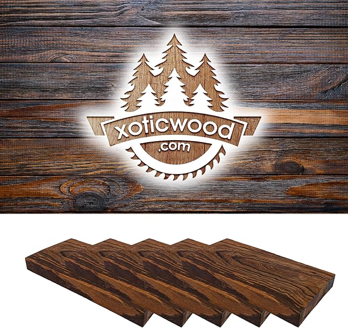 IECAP LLC Hardwood Desert Ironwood Scales, Exotic Wood Scales – Hardwood Lumber – Natural Wood for Woodworking, Woodturning, Carving - Diy Arts and Crafts – Turning Scales Kit - Size 10 x 5 x 1 Inches